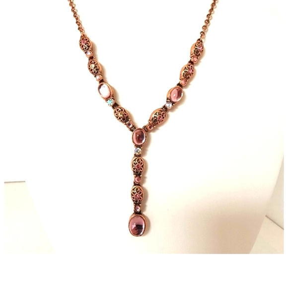 AVON Pink Necklace & Earring Set - Picture 5 of 12